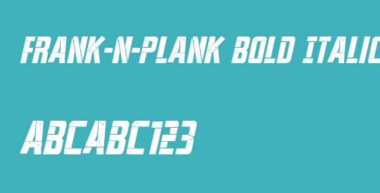 Frank-n-Plank Bold Italic