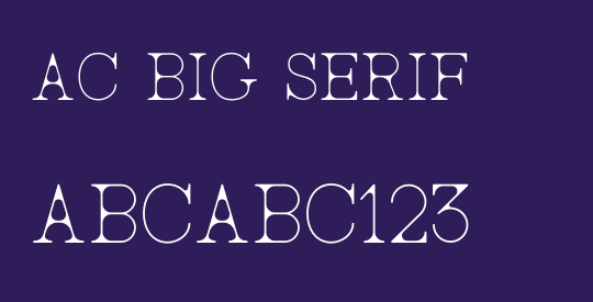 AC Big Serif