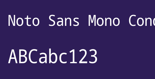 Noto Sans Mono Cond