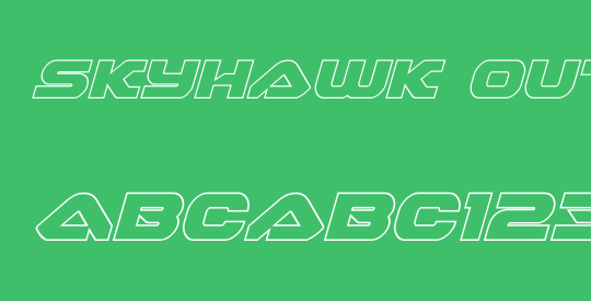 Skyhawk Outline Italic