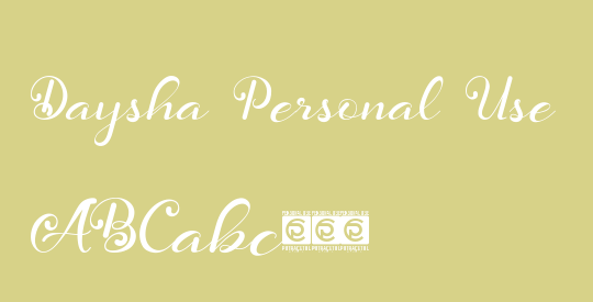 Daysha Personal Use