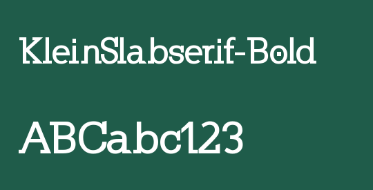 KleinSlabserif-Bold