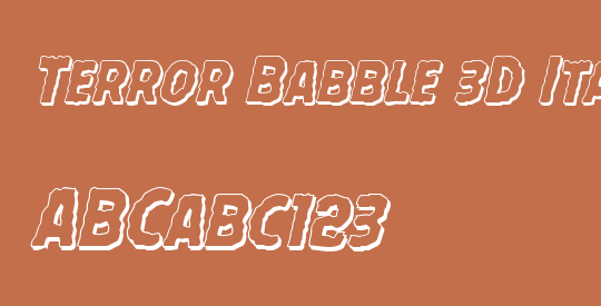 Terror Babble 3D Italic