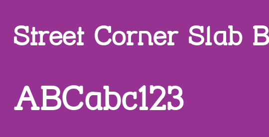 Street Corner Slab Bold