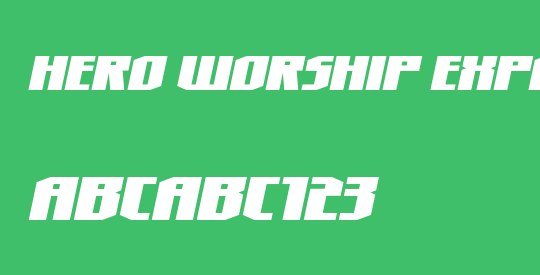Hero Worship Expanded Italic