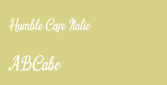 Humble Cafe Italic