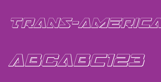 Trans-America 3D Italic