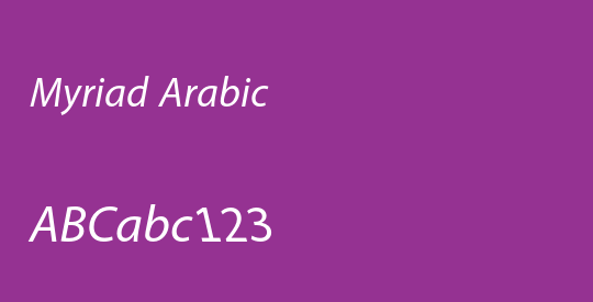 Myriad Arabic