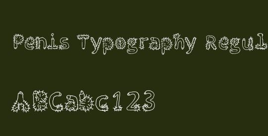 Penis Typography Regular