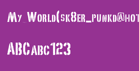 My World(sk8er_punkd@hotmail.co