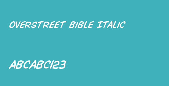 Overstreet Bible Italic