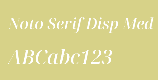 Noto Serif Disp Med