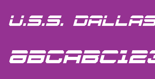 U.S.S. Dallas Laser Italic