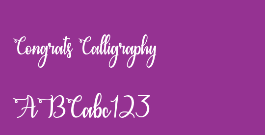 Congrats Calligraphy