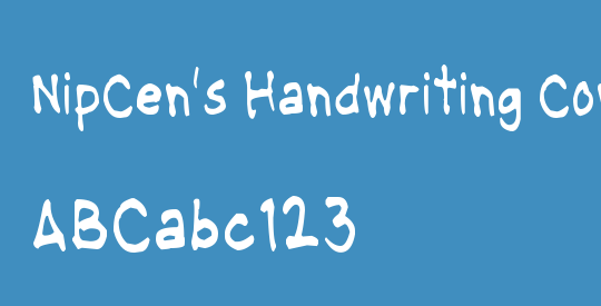 NipCen's Handwriting Condesnsed