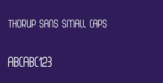 Thorup Sans Small Caps