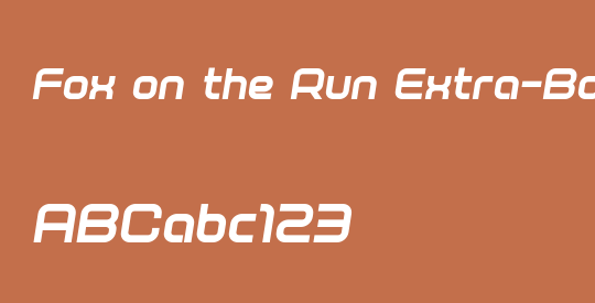 Fox on the Run Extra-Bold Semi-Italic
