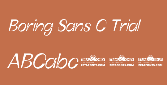 Boring Sans C Trial