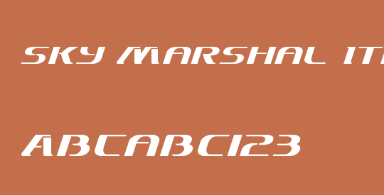 Sky Marshal Italic