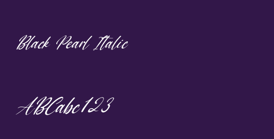 Black Pearl Italic