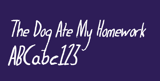 The Dog Ate My Homework