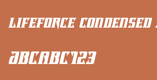 Lifeforce Condensed Italic