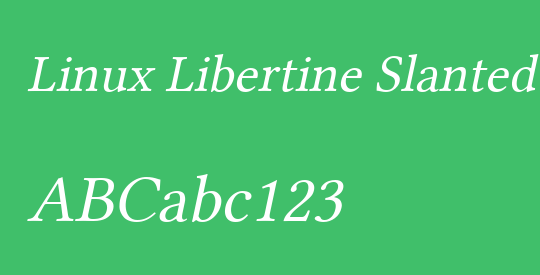 Linux Libertine Slanted