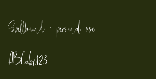 Spellbound - personal use