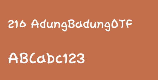 210 AdungBadungOTF