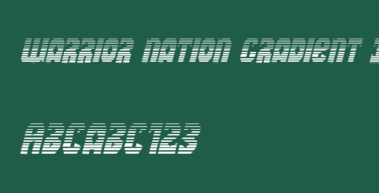 Warrior Nation Gradient Italic