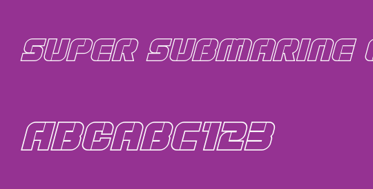 Super Submarine Outline Italic