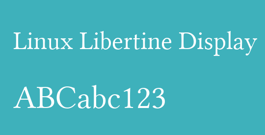 Linux Libertine Display