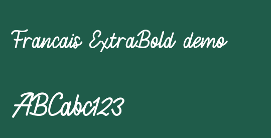Francais ExtraBold demo