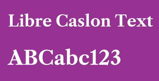 Libre Caslon Text