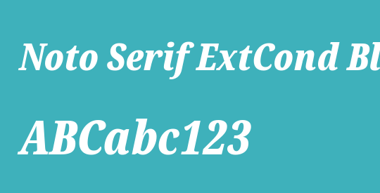 Noto Serif ExtCond Blk