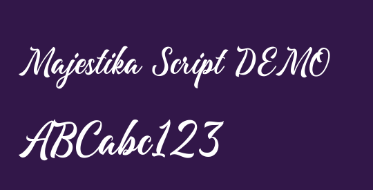 Majestika Script DEMO