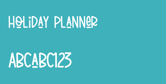 Holiday Planner