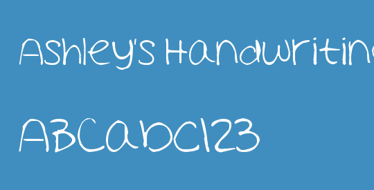 Ashley's Handwriting