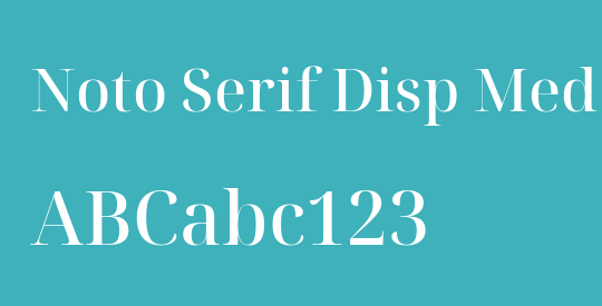 Noto Serif Disp Med