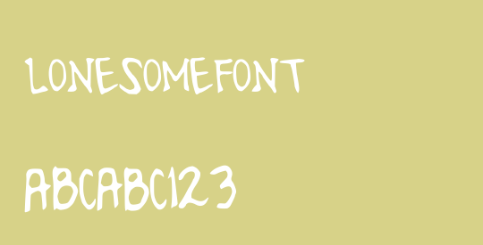 LonesomeFont