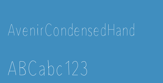 AvenirCondensedHand