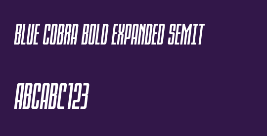 Blue Cobra Bold Expanded SemIt