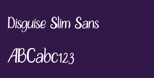 Disguise Slim Sans