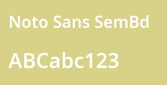 Noto Sans SemBd