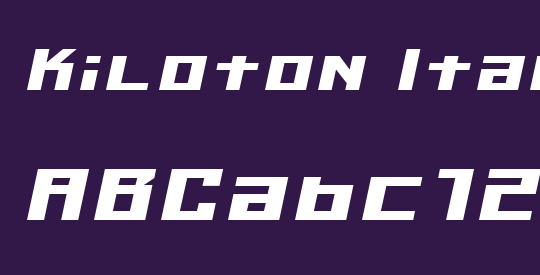 Kiloton Italic