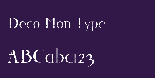Deco Mon Type  