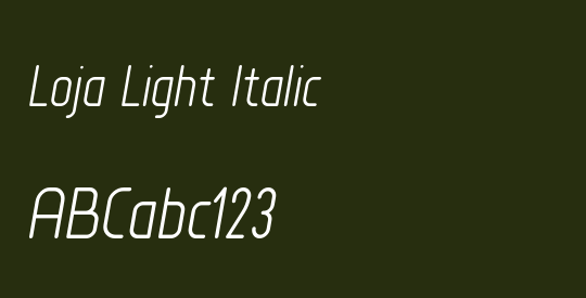 Loja Light Italic