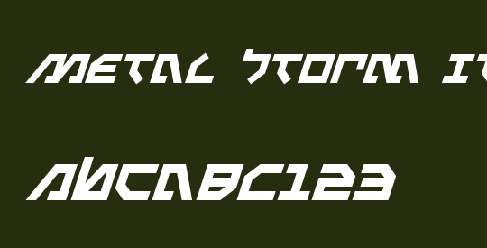 Metal Storm Italic