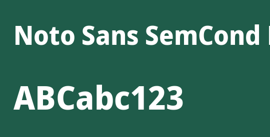 Noto Sans SemCond ExtBd