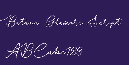 Batavia Glamore Script